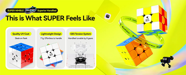 GAN Swift Block 3x3 Super Maglev Cube UV Version